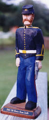 1863 UNION MARINE.  This carving is 11" tall and carved in bass wood.  He was made of  friend who lives in Rapid City, South Dakota.  (1995)